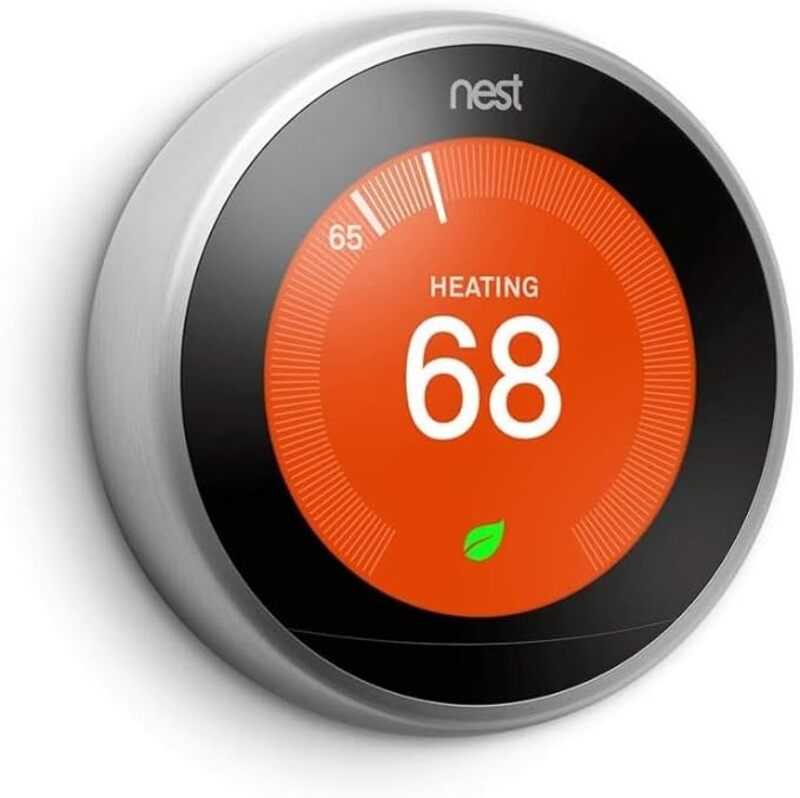 Google Nest 3rd Gen T3008US Learning Thermostat Pro Edition  Stainless Steel